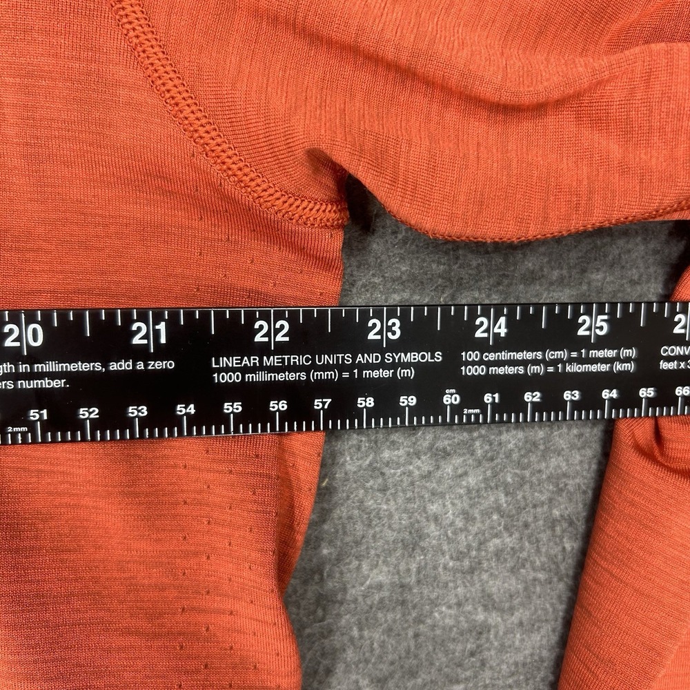 Lululemon Shirt Mens XL Orange Long Sleeve Metal Vent Henley Athleisure - Picture 7 of 12